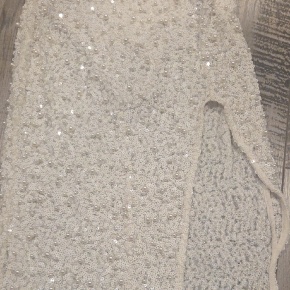 Fashion Nova Sparkling Backless Dress - White - Picture 5 of 16